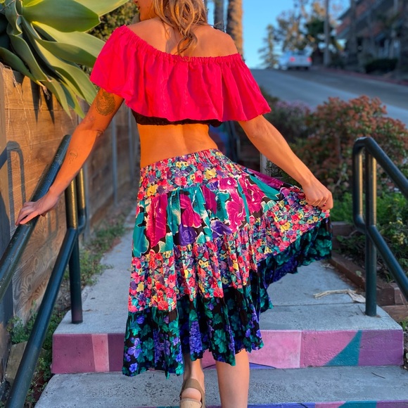 Floral multi patterned skirt - Picture 5 of 6